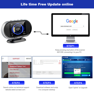 Konnwei OBD2 Tự động kiểm tra thiết bị konnwei kw206 Head up hiển thị công cụ Chẩn đoán chuyên nghiệp HUD OBD2 động cơ chẩn đoán Máy quét - Product Image 6