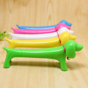Promoción barata de plástico creativo lindo <span class=keywords><strong>perro</strong></span> salchicha en forma de cachorro bolígrafo logotipo personalizado publicidad pluma para niños - Product Image 6