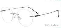 Kacamata Optik Tanpa Bingkai Titanium Grosir, Bingkai Titanium Bulat