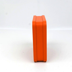Custom Low Rounded Square Matte Orange Metal Tin <b>Box</b>, Food Grade Plain <b>Empty</b> Tin For Cookie Candy <b>Gift</b> Set Storage Packing - Product Image 4