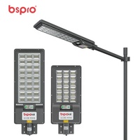 Kit complet Bspro Pole All in One Skd 200w, lampes de jardin à LED, ampoules à filament, lampadaire solaire