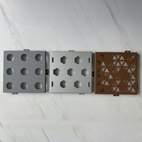 Panneau en alliage d'aluminium perforé moderne, revêtement PVDF, ignifuge classe A, absorption acoustique, revêtement pour façade de bâtiment