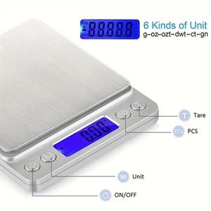 เครื่องชั่งครัวดิจิตอล AccuWeight สแตนเลส หน้าจอ LCD แสดงน้ำหนักแม่นยำ เครื่องชั่งสำหรับทำอาหารในครัวเรือน - Product Image 5
