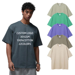 T-shirt unisexe pour homme, en coton 100 % de haute qualité, tricoté, 300 g/m², coupe classique, impression de logo personnalisée, uni, vierge, AR005 - Product Image 1