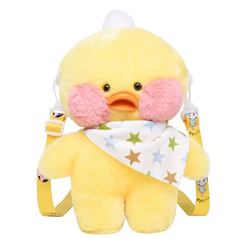 1 Top Quality Cafe Duck Bags Lalafanfan Pato Kwaii Rosa Amarelo Brinquedo De Pelúcia Saco Recheado Lalafanfan Pato