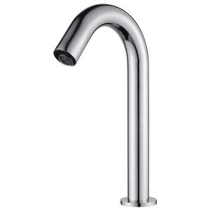 Robinet <span class=keywords><strong>de</strong></span> salle <span class=keywords><strong>de</strong></span> bain mural moderne à capteur automatique en alliage <span class=keywords><strong>de</strong></span> zinc chromé poli, sans contact, à arc élevé, mitigeur pour lavabo sur colonne - Product Image 1