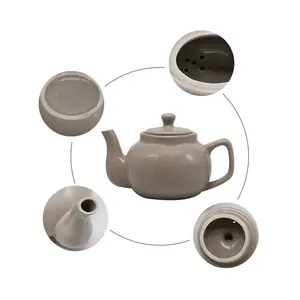 Bunte 500ml Mini-Teekanne mit Deckel Stumpf form Keramik Teekanne Set Wasserkocher mit Sieb und Aufguss