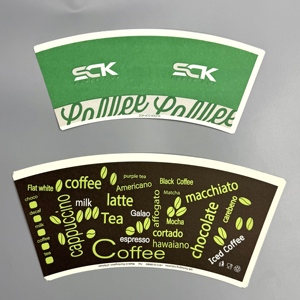 พัดลมถ้วยกระดาษ240GSM ทำจาก PE มีความฝืดสูง320GSM 260GSM โลโก้และขนาดมาตรฐานสำหรับถ้วยกระดาษ - Product Image 2
