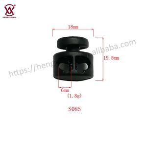 प्लास्टिक ड्रॉस्ट्रिंग कॉर्ड अंत फ्लैट कॉर्ड लॉक बेलनाकार डबल होल प्लास्टिक रस्सी बैकपैक के लिए - Product Image 1