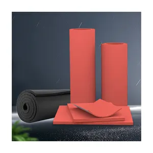 Materiali per isolamento termico spessore personalizzato nbr e pvc pannello isolante in schiuma di gomma nera e rossa