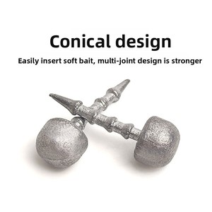 Señuelo blando de largo alcance con inserto de plomo de 3.3g, accesorios, plomada invertida para pesca en roca, colgante, peso Wacky Neko para pesca - Product Image 2