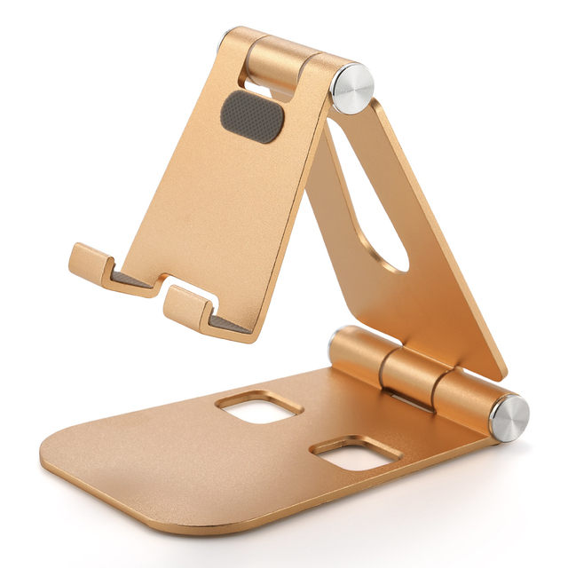 Customized Logo Foldable Office Desktop Phone Stand Promotion Gift Anti Shake Aluminum Adjustable Mobile Phone Holder