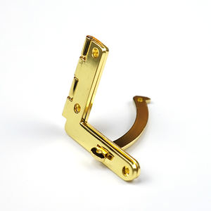 छोटे पीतल मढ़वाया स्टेनलेस स्टील वृत्त का चतुर्थ भाग फर्नीचर काज के लिए लकड़ी के बक्से - Product Image 5