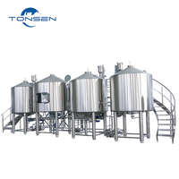 Sistema de Cervecería de 1000L 10HL con 4 Recipientes a Presión, Máquina de Cervecería, Tanque Encamisado de Acero Inoxidable