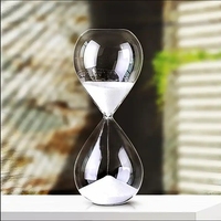 Vente flash : Sablier classique en cristal blanc, bleu, noir, avec support et journal intime, disponible en 2, 3, 5, 10, 30 et 60 minutes