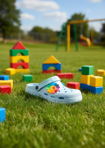 Sandali Zoccoli per Bambini Taglia 19 Blu con Pins Animati Scarpe Estive per Ragazze Slip-On con Suola in EVA - Product Image 2