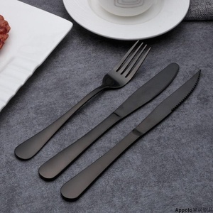 Set di Posate di Alta Qualità in Acciaio Inox 18/0 Nero, Coltello, Forchetta e Cucchiaio - Product Image 4