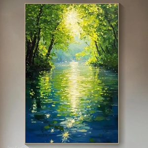 Arte Mural Texturizado en 3D, Pintura de Paisaje Realista Hecha a Mano, Decoración de Lujo para el Hogar, Hotel, Tienda - Product Image 4