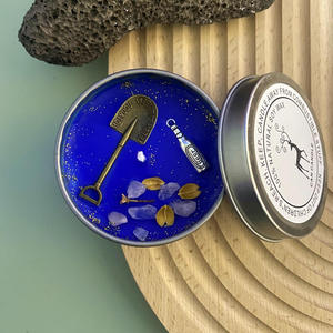 大豆ワックス7色宝石花香りキャンドル缶缶缶缶 - Product Image 1
