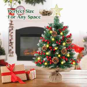 Christmas 2025 XMAS Tree Ornaments Gift Tabletop Decor Mini Christmas Tree 45cm 60cm Mini Christmas Tree With Led <b>Lights</b> - Product Image 2