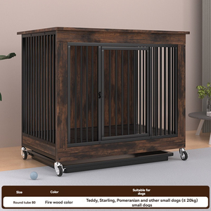 Jaula para perros de hierro resistente estilo muebles, perrera grande desmontable plegable con bandeja de plástico, uso en interiores y exteriores, suministro al por mayor - Product Image 2