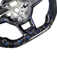Volante Deportivo de Fibra de Carbono Forjado con Pantalla LED de 3 Aros y 35 mm de Diámetro de Agarre, Marca YZ, para Volkswagen Golf MK6 MK7 GTI CC
