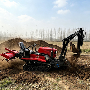 Mini tracteur chenillé avec pelle, 25 CV, 35 CV, 50 CV, motoculteur amphibie, tracteurs à chenilles en caoutchouc, outil agricole - Product Image 6