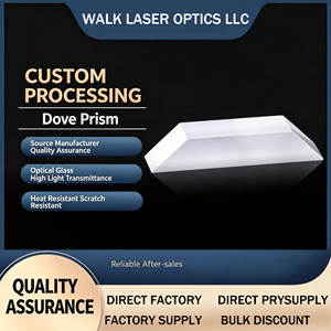 Lente Óptica Personalizada de Vidrio Óptico con Prisma de Doble Cono de Tres Canales para Transmisión de Luz, Lente Mecanizada de Trayectoria Óptica Trapezoidal, para Experimentos Ópticos - Product Image 2