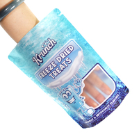 Imprimé personnalisé 1oz 2oz étanche à l'humidité facile à déchirer en feuille d'aluminium mylar debout pochette à fermeture éclair pour l'emballage de friandises pour aliments pour poissons