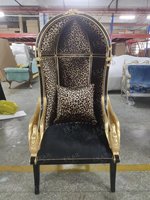 Meubles de salon français élégants chaise longue imprimé léopard