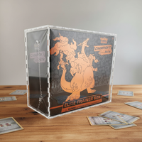 Boîte de protection en acrylique avec couvercle magnétique personnalisé, boîte de présentation pour booster box, étui en acrylique ETB