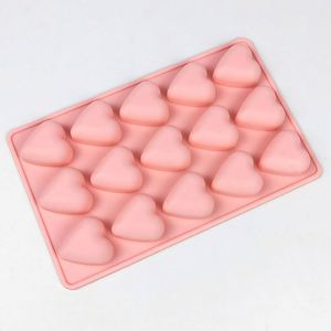 Hot Sale Mini Cake Jelly Candy Chocolate Molds 15 Cavities Heart Shaped Ice Cube Trays - Product Image 3