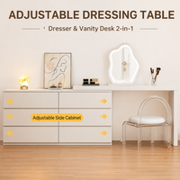 Meuble de maquillage en bois pour chambre principale, design télescopique et rotatif, table de maquillage moderne et écologique pour chambre à coucher