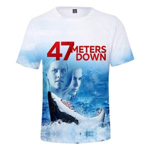 Top vente 2024 nouveau Design série TV chaude <span class=keywords><strong>47</strong></span> mètres vers le bas t-shirt en gros numérique Sublimation imprimé 3D t-shirt - Product Image 1