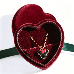 Étui à bague en velours pêche irrésistible - Le symbole ultime de la jeunesse et de l'amour - Product Image 1