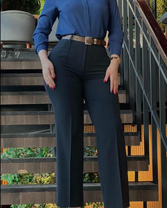 GX8022 Boutique di Abbigliamento Moda 2024 Pantaloni Casual da Donna a Tinta Unita Streetwear a Vita Alta - Product Image 6