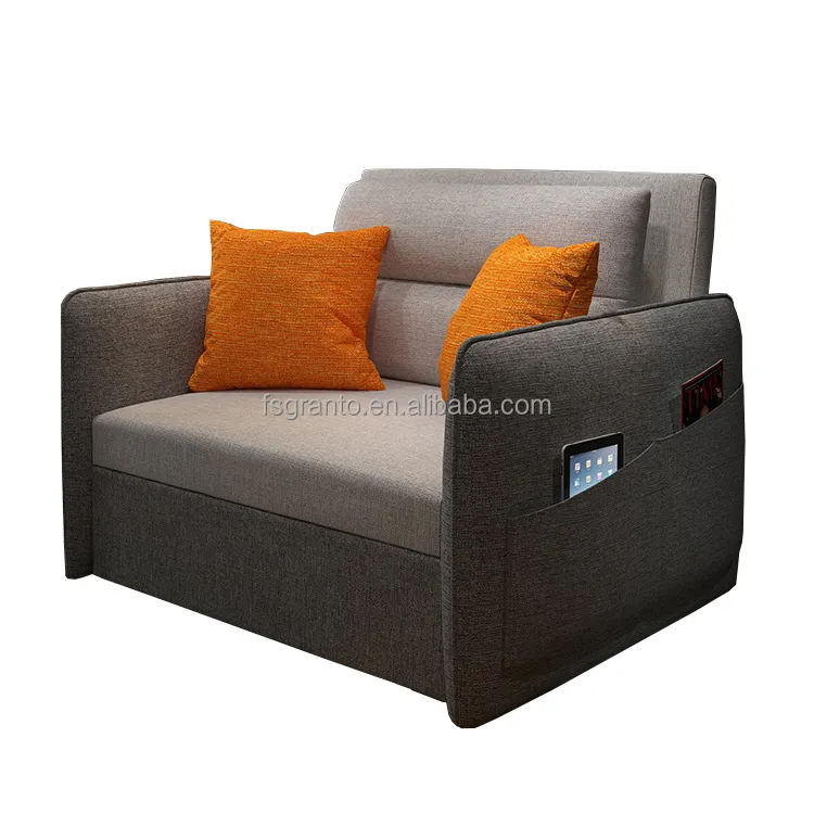 Best Selling Saving Ruimte Sofa Bed Stof Vouwen Enkele Fauteuil Functie Bed Met Opbergdoos