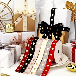 Nastro in Raso a Cuore Singolo Lato, Alta Qualità 100% Poliestere, 196 Colori, 100 Iarde/Rotolo, per San Valentino, Matrimoni, Fiori, Regali - Product Image 1