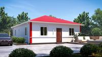 Villa préfabriquée de 93 m2 avec trois chambres, design moderne, panneaux sandwich ignifuges A1, avec carport, À VENDRE