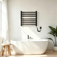 Sèche-serviettes électrique mural étanche IPX4 à 7 barres pour salle de bain