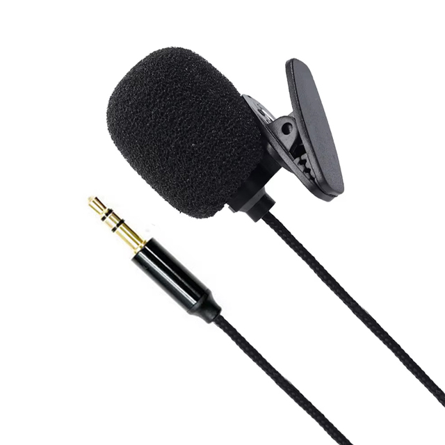 Wholesale  3.5mm Clip on Microphone Lapel Lavalier Microphone for Speech, Live Streaming, Conference Meetings