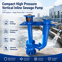Pompa Lumpur Limbah Submersible Vertikal IP68 Tugas Berat Daya Angkat Tinggi Tahan Aus Krom Tinggi Tekanan Tinggi Listrik OEM Sungai