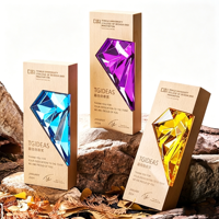 Trophée en bois avec cristal, plaque créative en diamant coloré, récompense pour employé d'exception, souvenir pour réunion annuelle et reconnaissance