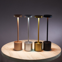 Lampes de table sans fil USB, rechargeables, portables, fonctionnant sur batterie, 3 couleurs, gradation progressive, lampe de table LED pour bar, restaurant