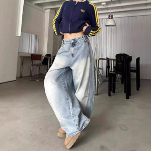 Pantalon Harem en Denim Délavé pour Hommes, Taille Haute, Léger, Style Européen et Américain, Tendance Urbaine, Longue Durée, Printemps - Product Image 4