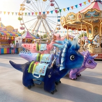 Leduole LT-2 Vélo Électrique pour Enfants Dinosaure, Moteur 250W, Rotation à 360 Degrés, Simulation d'Excavatrice Réelle en Fibre de Verre