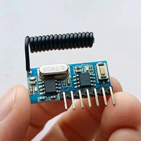Récepteur RF 433 mhz Module décodeur de Code d'apprentissage 433 mhz sortie sans fil 4 CH pour le codage des télécommandes