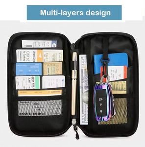 Portefeuille multifonctionnel antivol tendance en tissu Oxford, organiseur de documents portable, étui pour passeport et cartes de crédit avec blocage RFID - Product Image 2