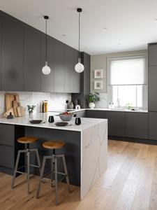 خزائن مطبخ مخصصة بتصميم عصري على الطراز الأوروبي، أثاث مطبخ من الخشب المضغوط - Product Image 5