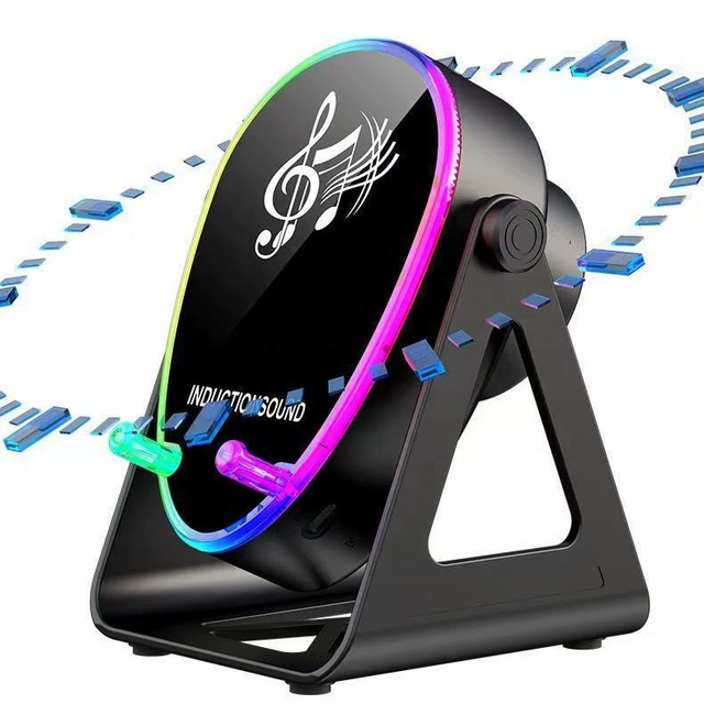 Best Gifts H68 Small Portable Desktop Active Wireless Charging Stereo Sound Colorful Cell Phone Holder Stand BT Speaker 5 in 1